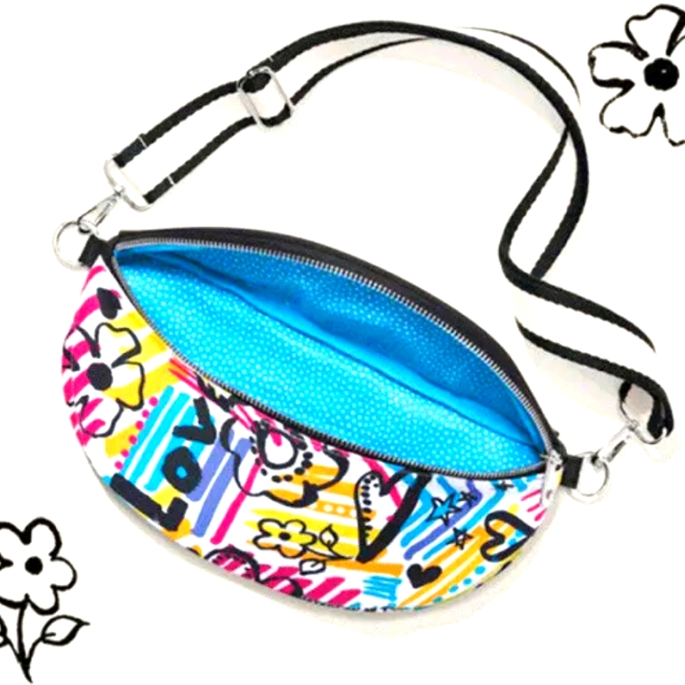 Graffiti Love Crossbody Belt Bag - Picture 2 of 2